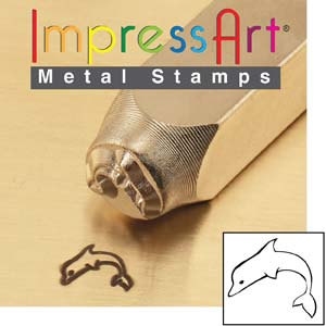 Impress Art Dolphin Metal Design Stamp - SGSC1519-G-6MM