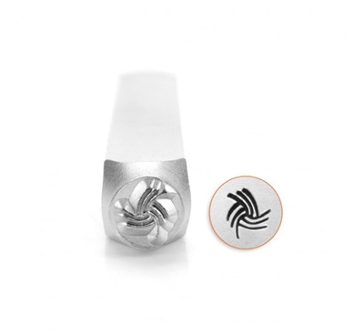 Impress Art Angled Swirl Line Texture Metal Design Stamp - SGSC1528-K-6MM