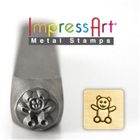 Impress Art Teddy Bear Metal Design Stamp - SGSC155-B-6MM