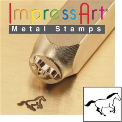 Impress Art Galloping Horse Metal Design Stamp - SGSC156-W-6MM