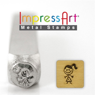 Impress Art Sara Stick Girl Metal Design Stamp - SGSC159-S-6MM