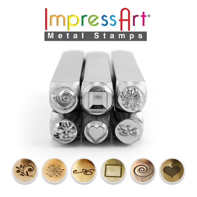 Impress Art Symbols & Shapes Series 2 (6 Pack) Metal Design Stamp Set - SGSC15K-M-6PC