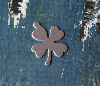 Aluminum .75" x 1" Four Leaf Clover Metal Stamping Blank - 1 Blank - SGSOL-E009