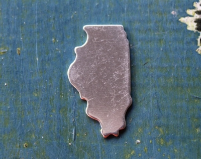 Aluminum 1.29" x .71" US State Illinois Metal Stamping Blank - 1 Blank - SGSOL-IL