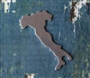 Aluminum 1.25" Country of Italy Metal Stamping Blank - 1 Blank - SGSOL-Italy