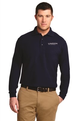 Men's Long Sleeve Poly Blend Polo