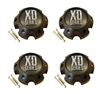 4 x KMC XD Series Spy Addict Revolver Flat Black 6 Lug Ford Center Cap 1079L140