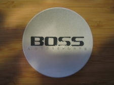 BOSS Motorsports Silver With Black Letters Center Cap Concave 3209 6 Tab