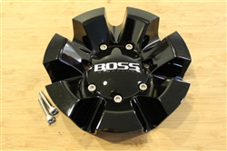 Boss Motorsports 332 Black Wheel Rim Center Cap 3237 with Screws