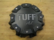 Tuff A.T. Flat Black Chrome Logo Wheel Rim Center Cap C6119-6CAP