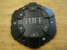Tuff A.T. Flat Black Chrome Logo Wheel Rim Center Cap C611901 CAP C706901