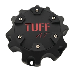 TUFF AT Wheels C611902 Black and Red Lettering Center Cap