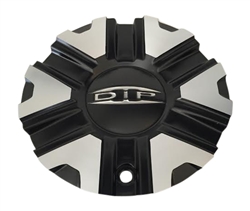 DIP Wheels C614606CB7 Black and Machined Center Cap