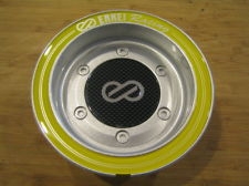 Enkei Racing Silver Yellow Ring Snap In Center Cap Centercap CC-074