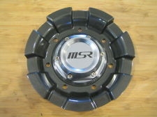 MSR 105 Gunmetal / Black Logo Wheel Rim Center Cap