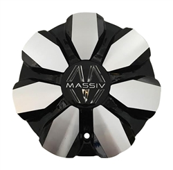 Massiv Wheels PD-CAPSX P7032-AL Black and Machined Wheel Center Cap