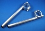 ALUMINUM CLIP ON BAR SET W/CAPS (90-94 RS125 - 35mm ID - 18°ANGEL )