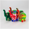 4.5" Elephant Silicone Hand Pipe with Glass Bowl - Assorted