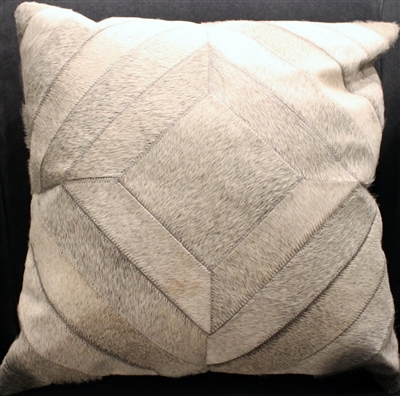Grey Hide Patchwork  Pillow 18"x18" MH25200