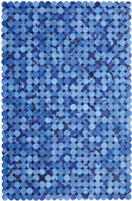 Blue Cow Hide Rug MH-275