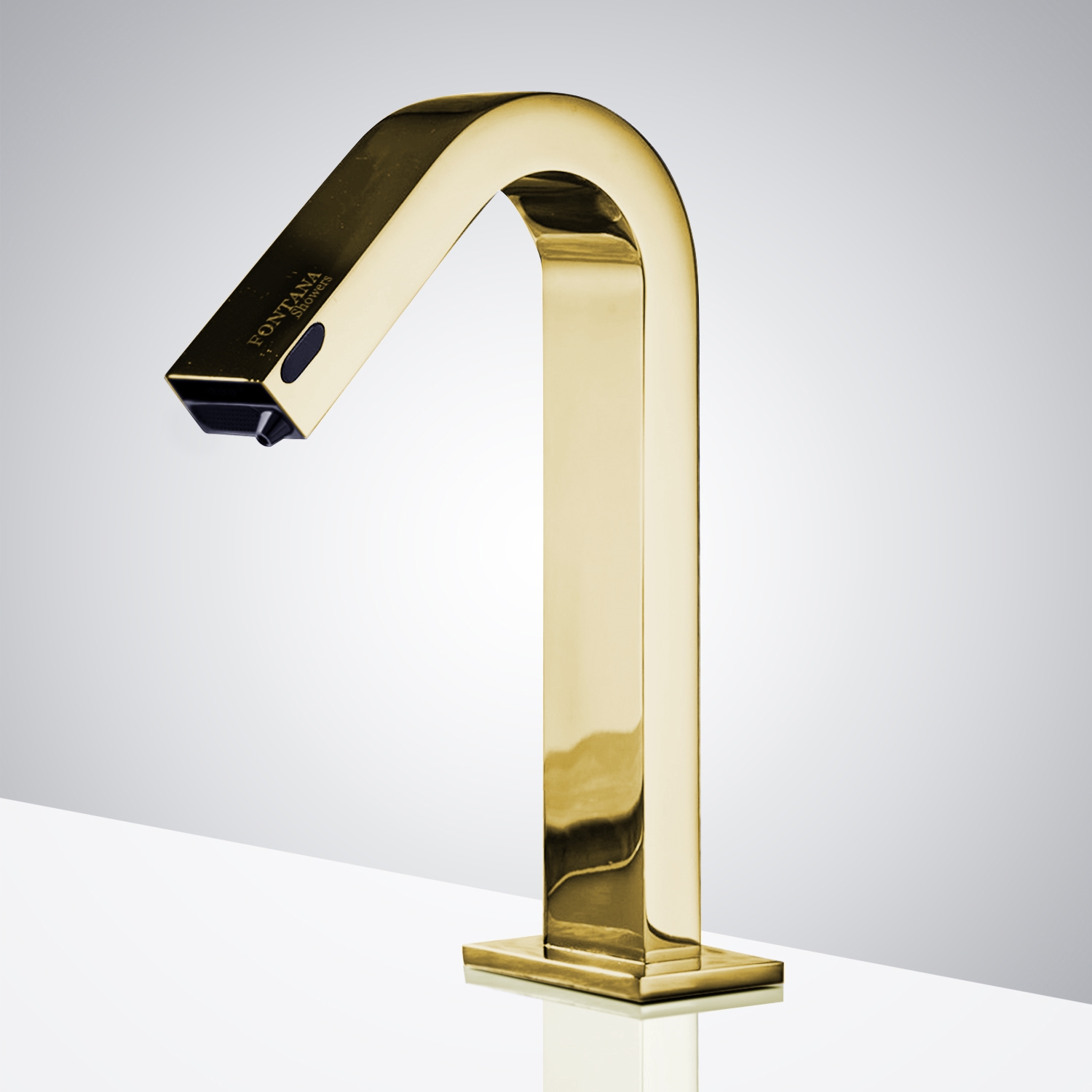 Fontana Dual Function Automatic Deck Mount Gold Sensor Water Faucet and Soap Dispenser