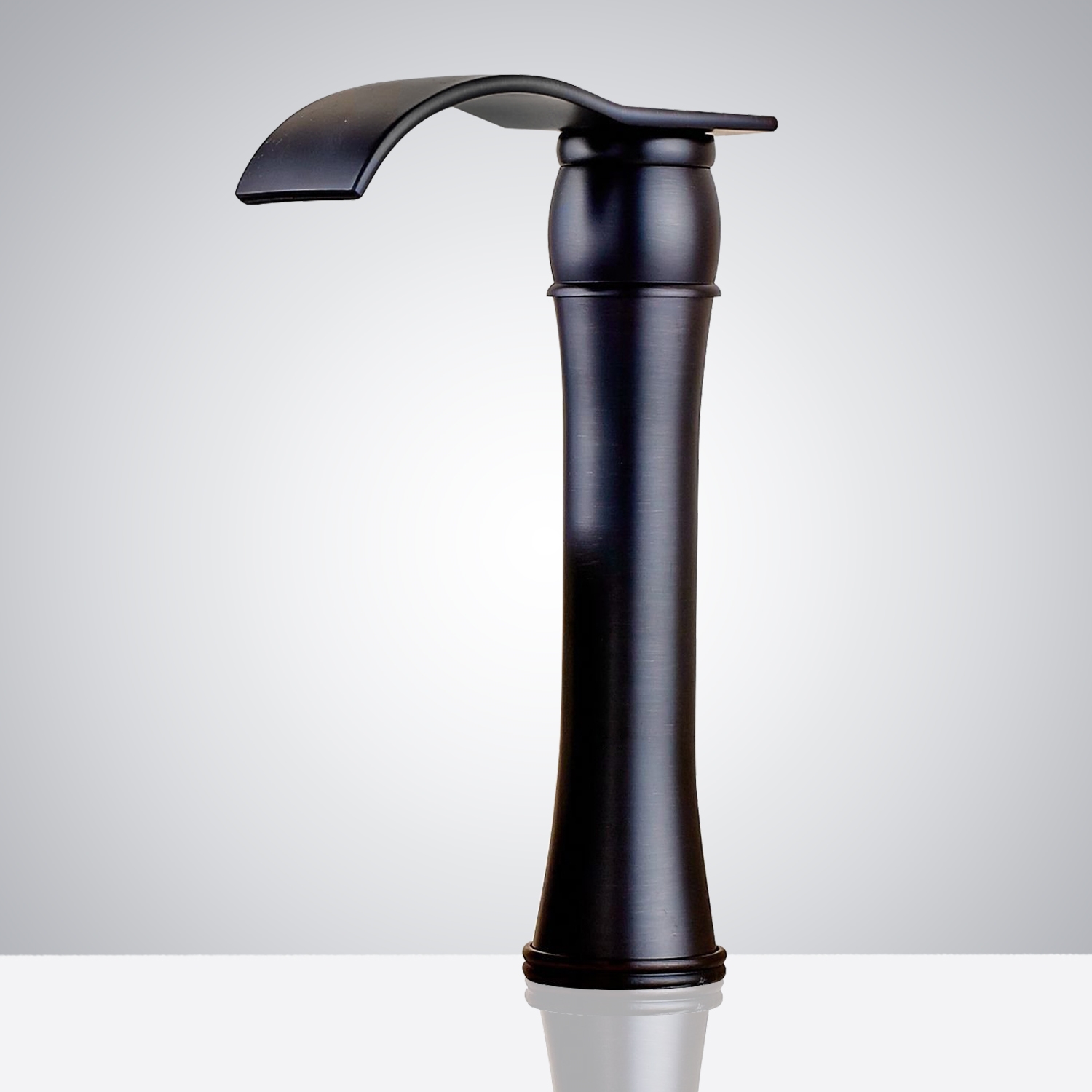 Fontana Matte Black Commercial Hands Free Deck Mount Sensor Faucet