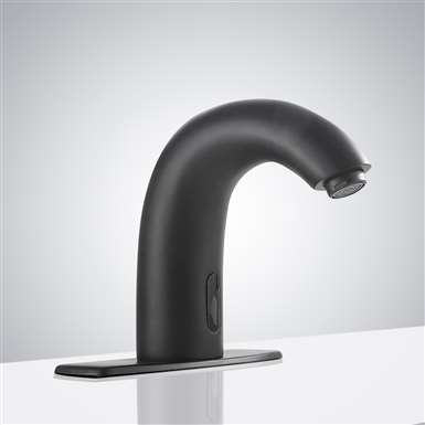 Automatic Matte Commercial  Black Bathroom Faucet