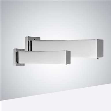 Fontana Commercial Wall Mount Touchless Commercial Automatic Sensor Faucet with Soap Dispenser in Chrome