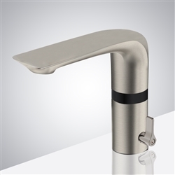 Fontana Brushed Nickel Rotatable Double Sensor Temperature Control Led Faucet