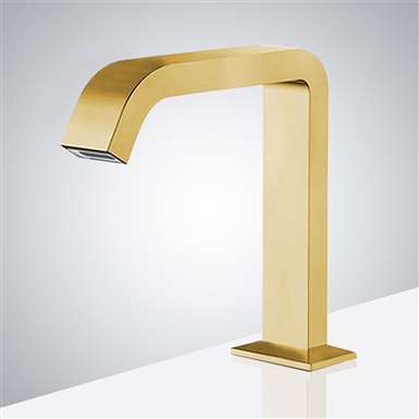 Fontana Commercial Brushed Gold Touchless Automatic Sensor Hands Free Faucet