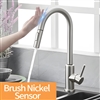 Fontana St. Gallen Brushed Nickel Stainless Steel Sensor Faucet with Pull Down Sprayer