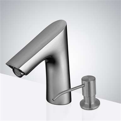 Fontana Commercial Brushed Nickel Touchless Automatic Sensor Faucet & Manual Soap Dispenser