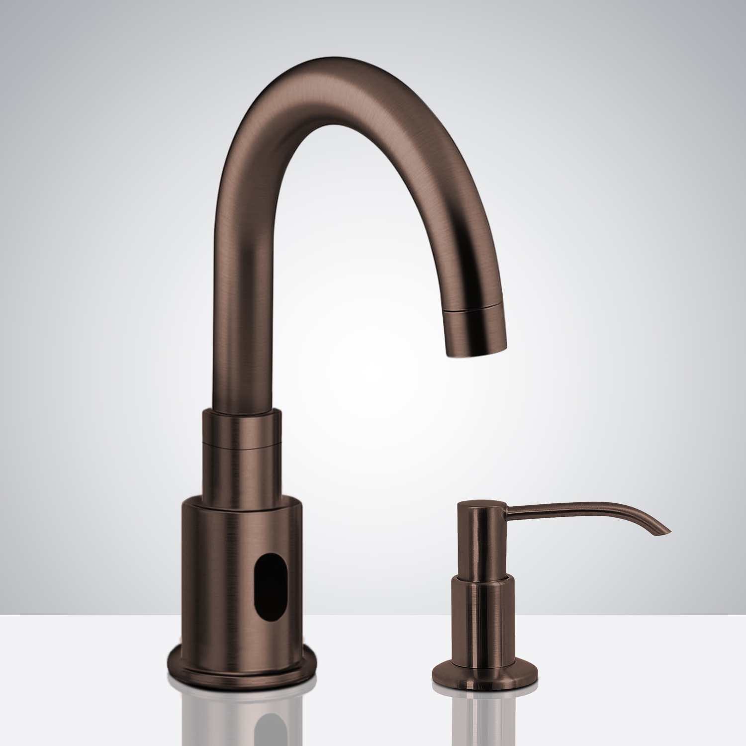 Fontana Commercial Oil Rubbed Bronze Touchless Automatic Sensor Faucet & Manual Soap Dispenser