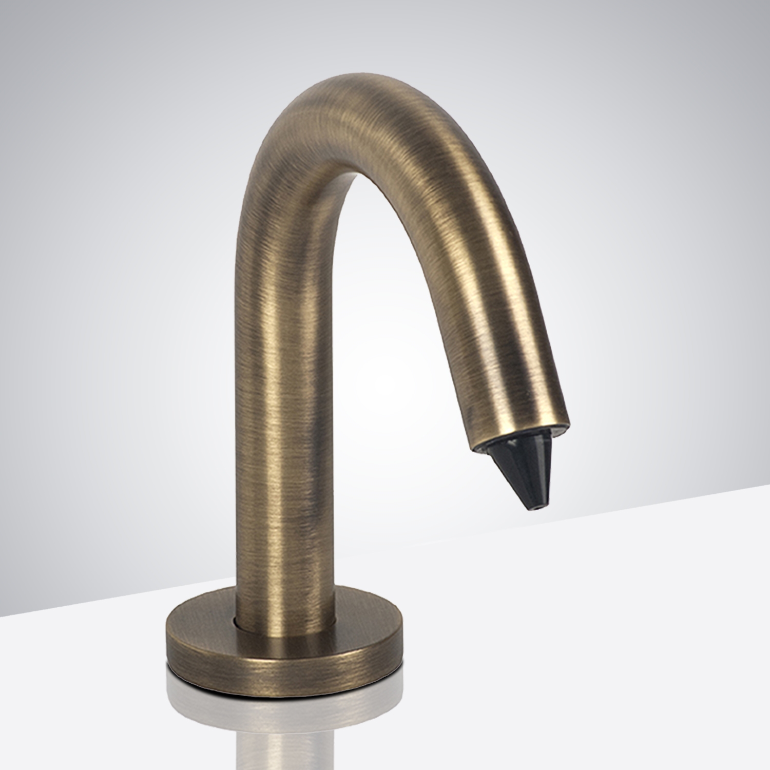 DUPLICATE Fontana Sensor Deck Mount  Soap Dispenser In Antique Brass Finish