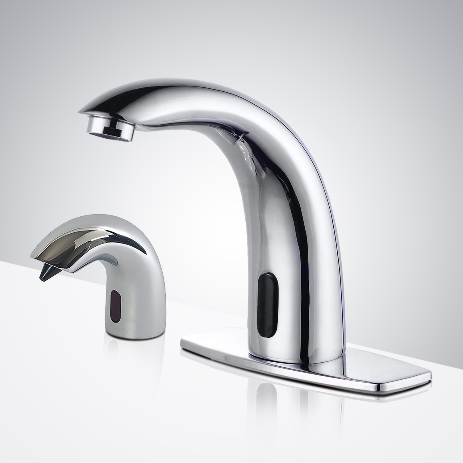 DUPLICATE Fontana Lyon Chrome Finish Motion Sensor Faucet & Automatic Soap Dispenser for Restrooms