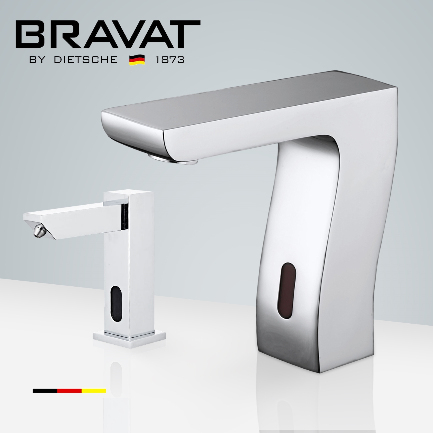 Fontana Valence Chrome Finish Motion Sensor Faucet & Automatic Soap Dispenser for Restrooms