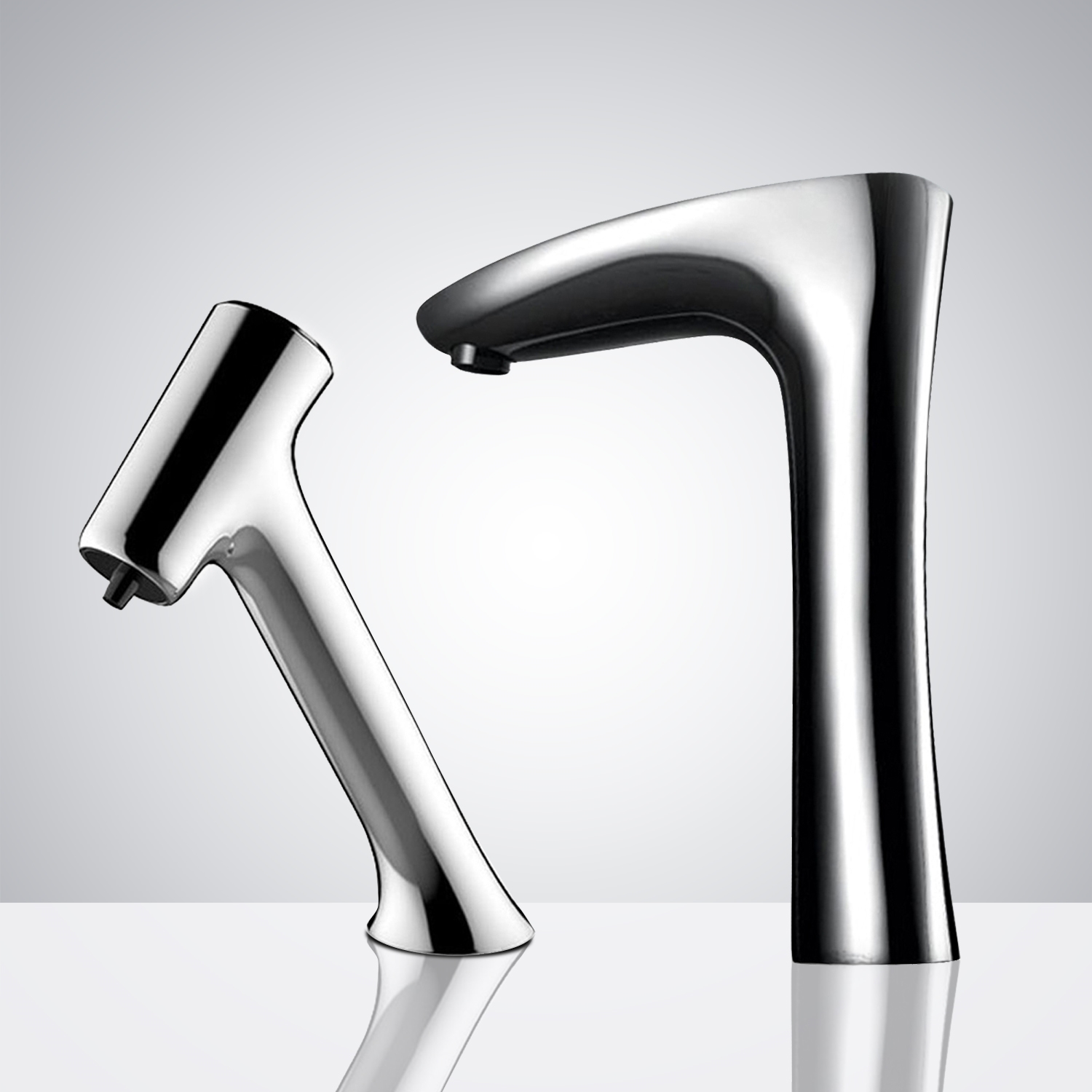 Fontana Melun Freestanding Automatic Commercial Sensor Faucet & Automatic Soap Dispenser