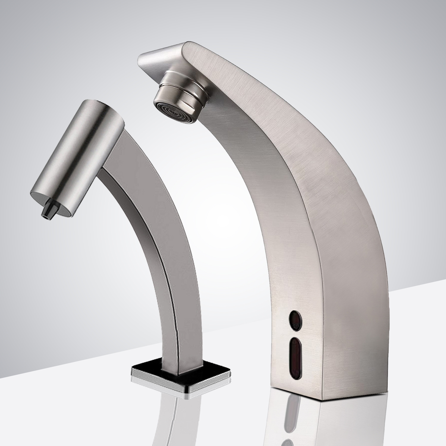 Fontana Cholet Motion Sensor Faucet & Automatic Soap Dispenser for Restrooms in Brushed Nickel Finish
