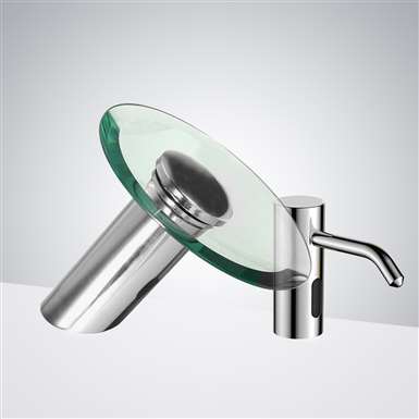 Fontana Dijon Chrome Motion Sensor Faucet & Automatic Liquid Foam Soap Dispenser for Restrooms