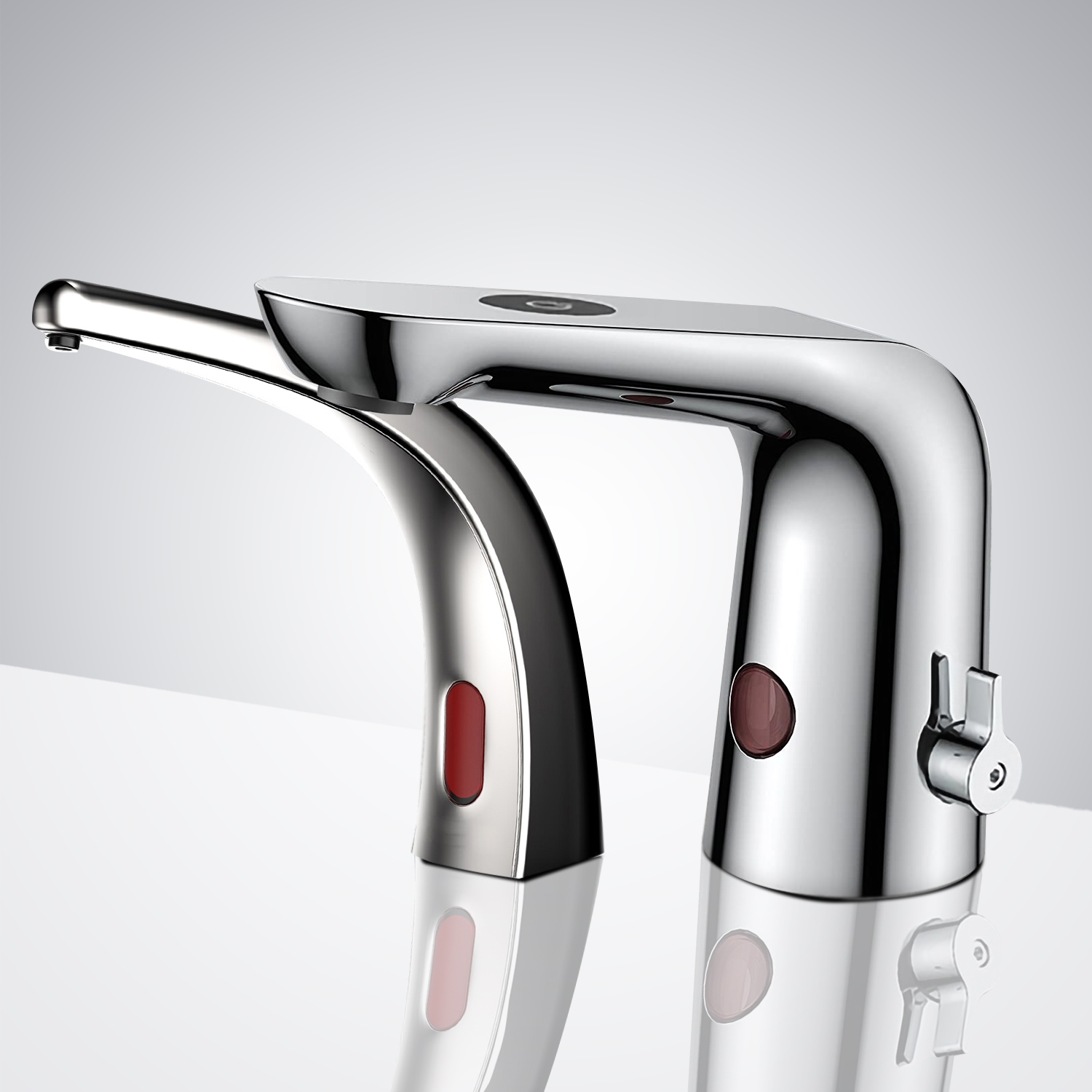 Fontana Creteil Chrome Touchless Motion Sensor Faucet & Automatic Liquid Soap Dispenser for Restrooms