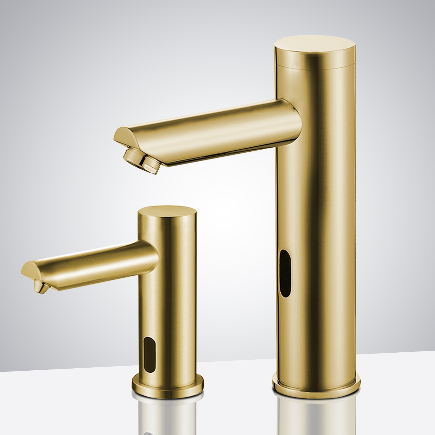 Fontana Motion Sensor Faucet & Automatic Sensor Liquid Soap Dispenser Brushed Gold