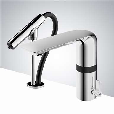 Fontana Carpi Free Standing Motion Sensor Faucet & Automatic Liquid Foam Soap Dispenser for Restrooms