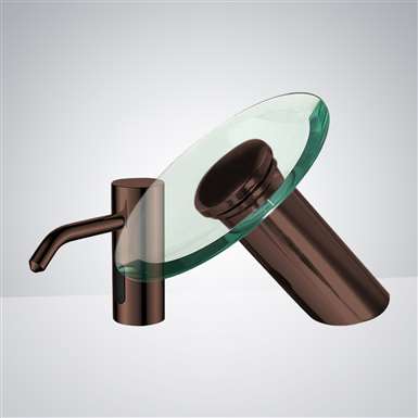 Fontana Marsala Waterfall Oil Rubbed Bronze Motion Sensor Faucet & Automatic Liquid Soap Dispenser for Restrooms