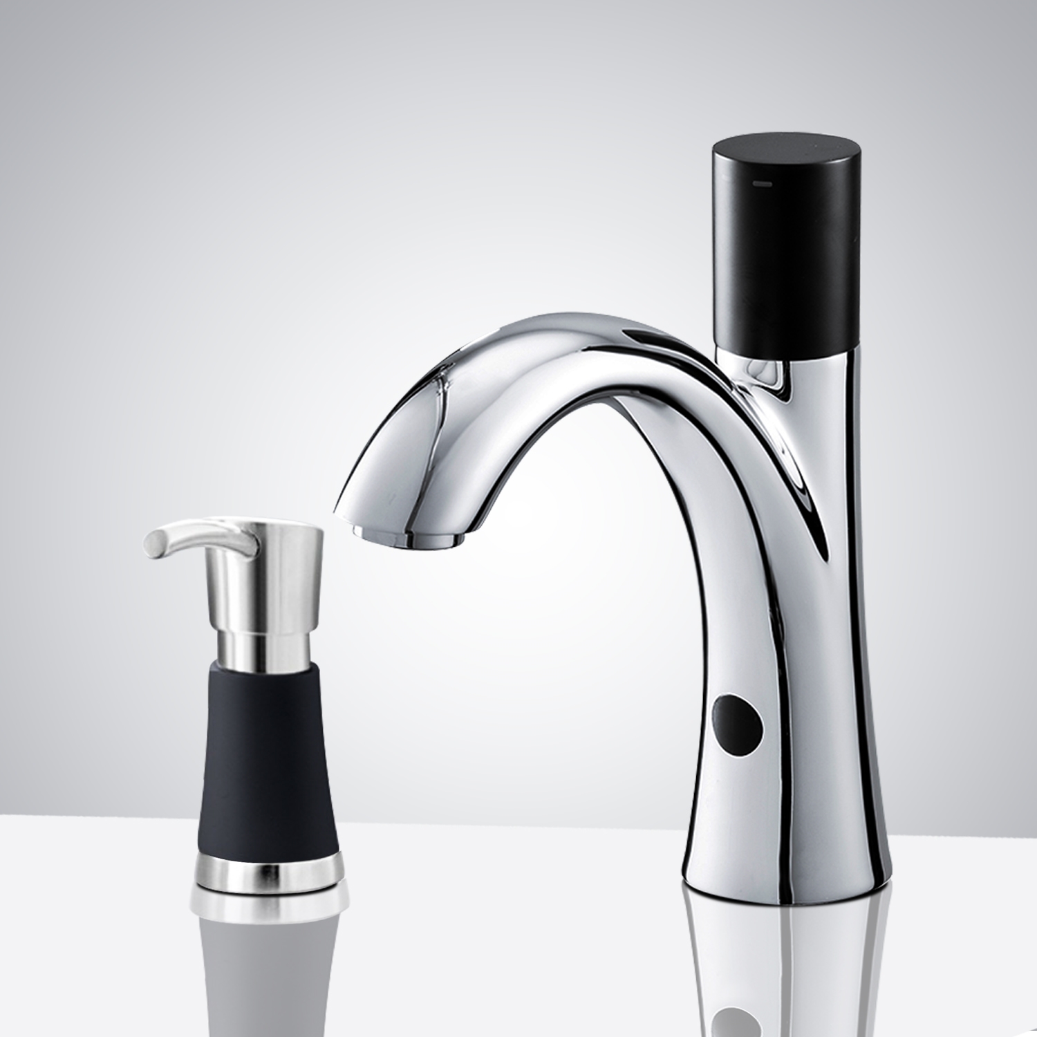 Fontana Carpi High Quality Commercial Motion Sensor Faucet & Manual Soap Dispenser for Restrooms