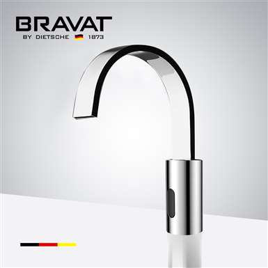 Bravat Commercial Automatic Chrome Finish Deck Mounted Motion Sensor Faucet