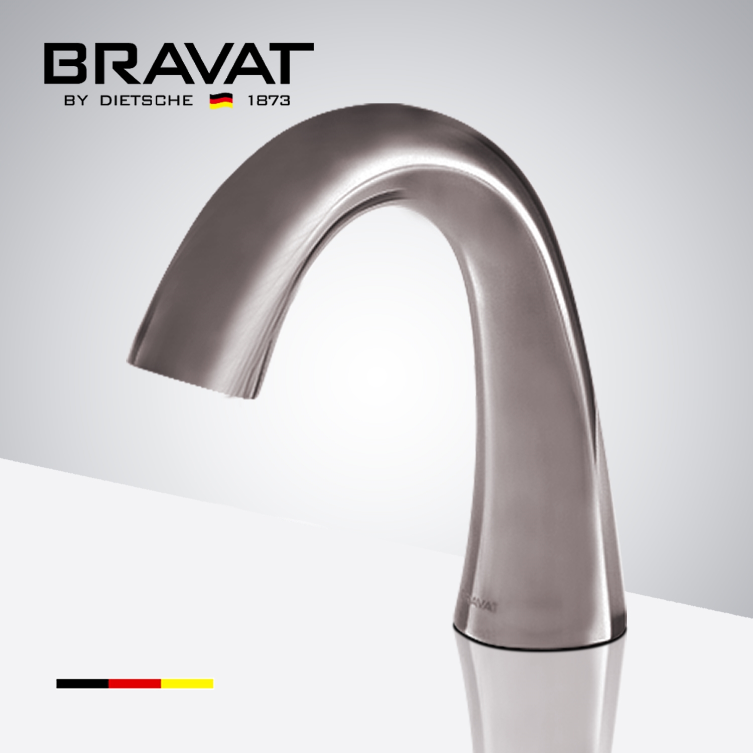 Bravat Brushed Nickel Finish Commercial Automatic Electronic Sensor Faucet