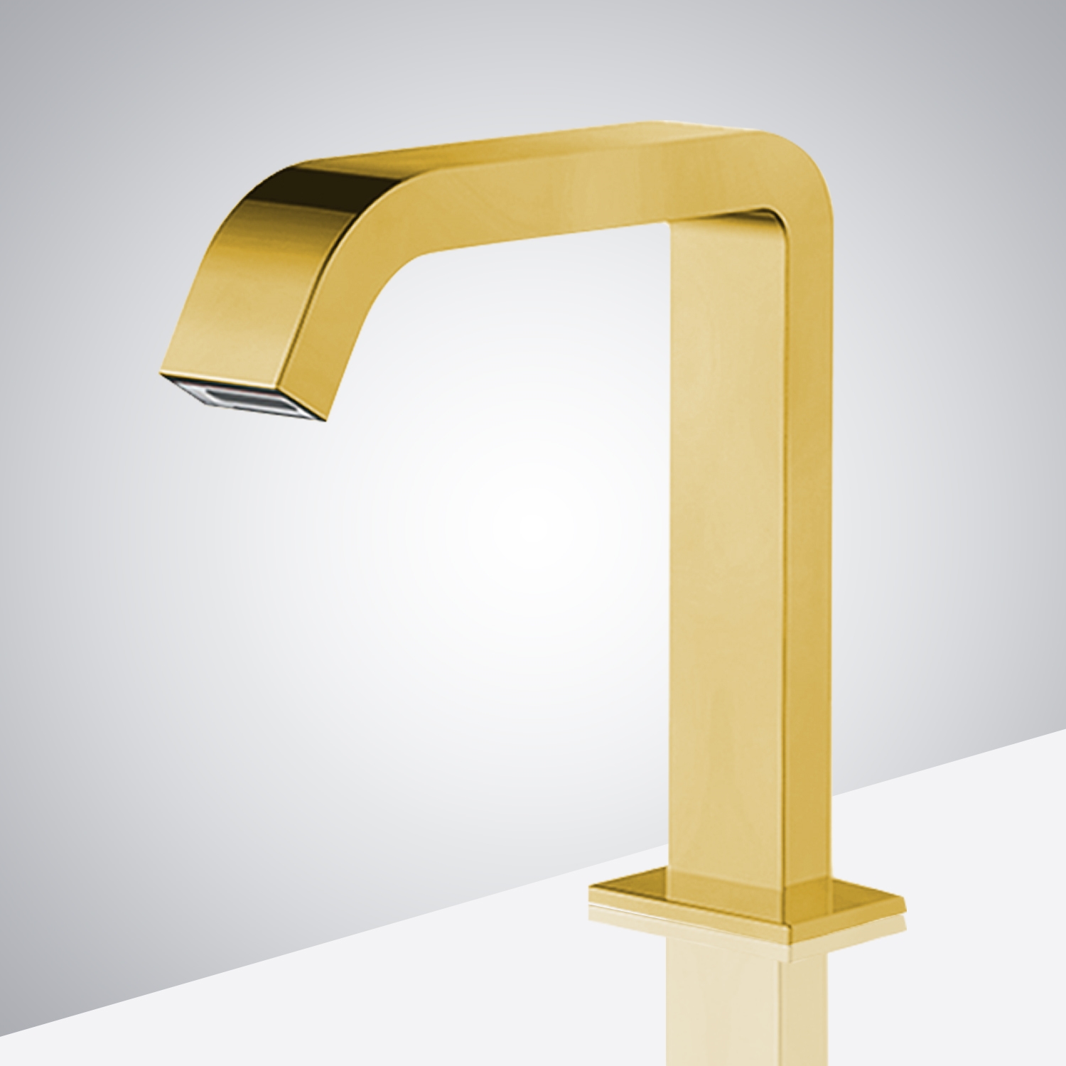 Gold Finish Deck Mounted Commercial  Touchless Faucet