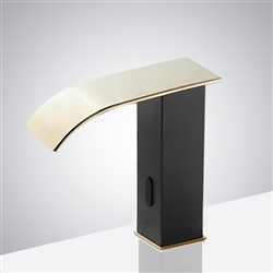 Fontana Black and Gold Waterfall Automatic Smart Sensor Faucet