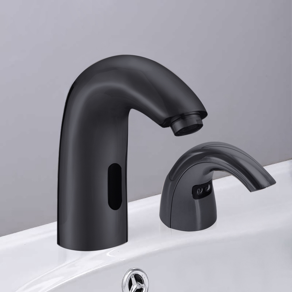 Fontana Bollnäs Matte Black Commercial Motion Sensor Faucet & Automatic Soap Dispenser for Restrooms