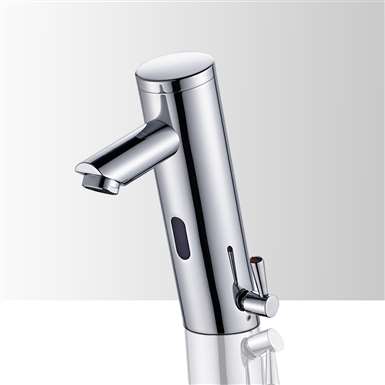 Fontana Sierra Commercial High Quality Touchless Automatic Sensor White Sink Faucet